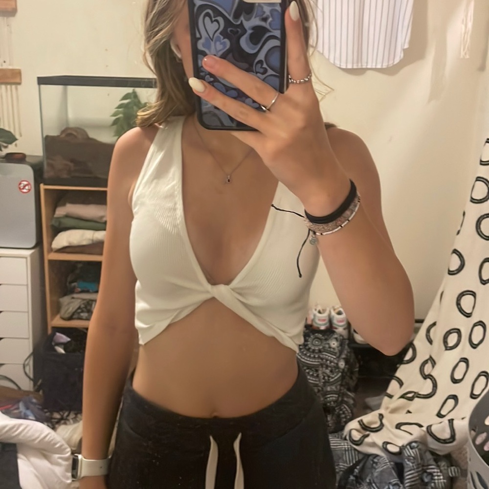 white tie tank top